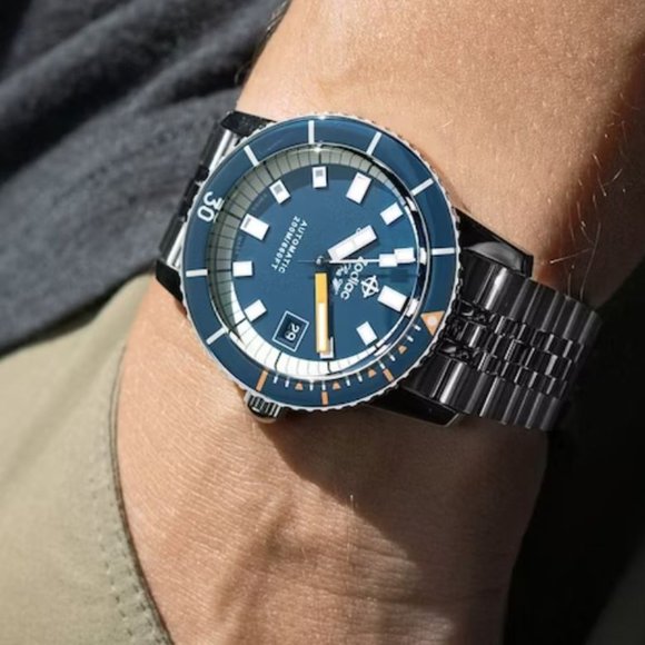 Zodiac Super Sea Wolf Automatic Stainless Steel Blue Dial & Bezel Watch ZO9266 - Picture 3 of 9